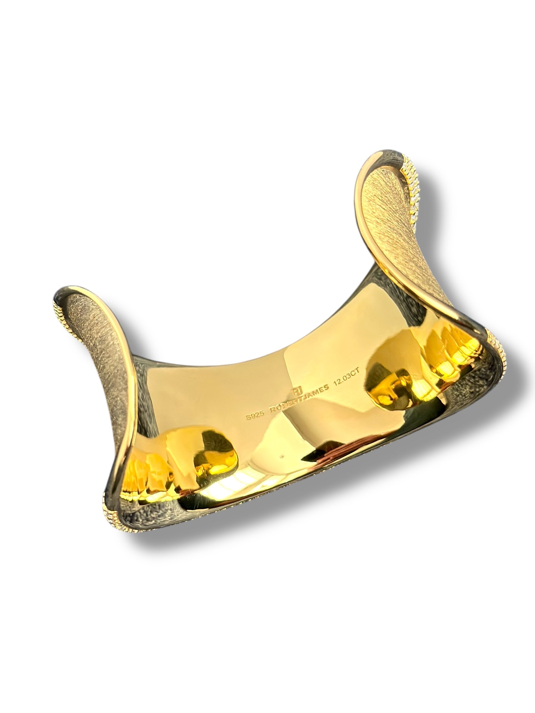 Luxurious Cuff/Bangle featuring over 12 carats of Radiant Moissanite  image 5