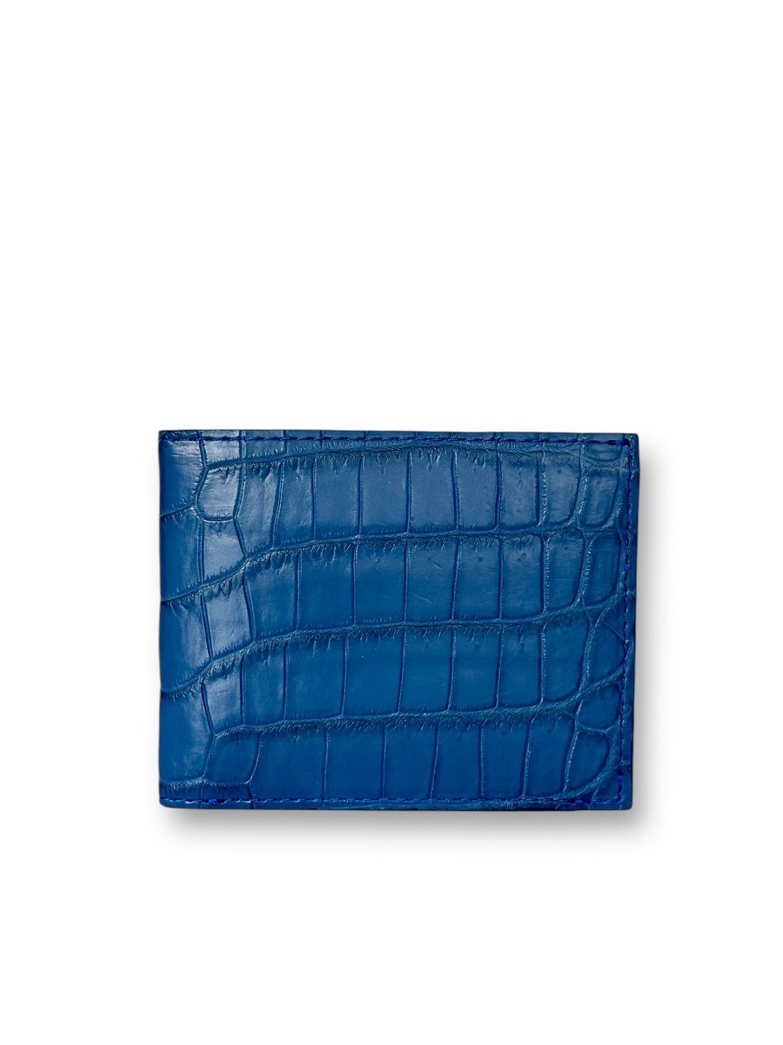 Deep Denim Niloticus Crocodile - Bi-Fold Unisex Wallet image 0