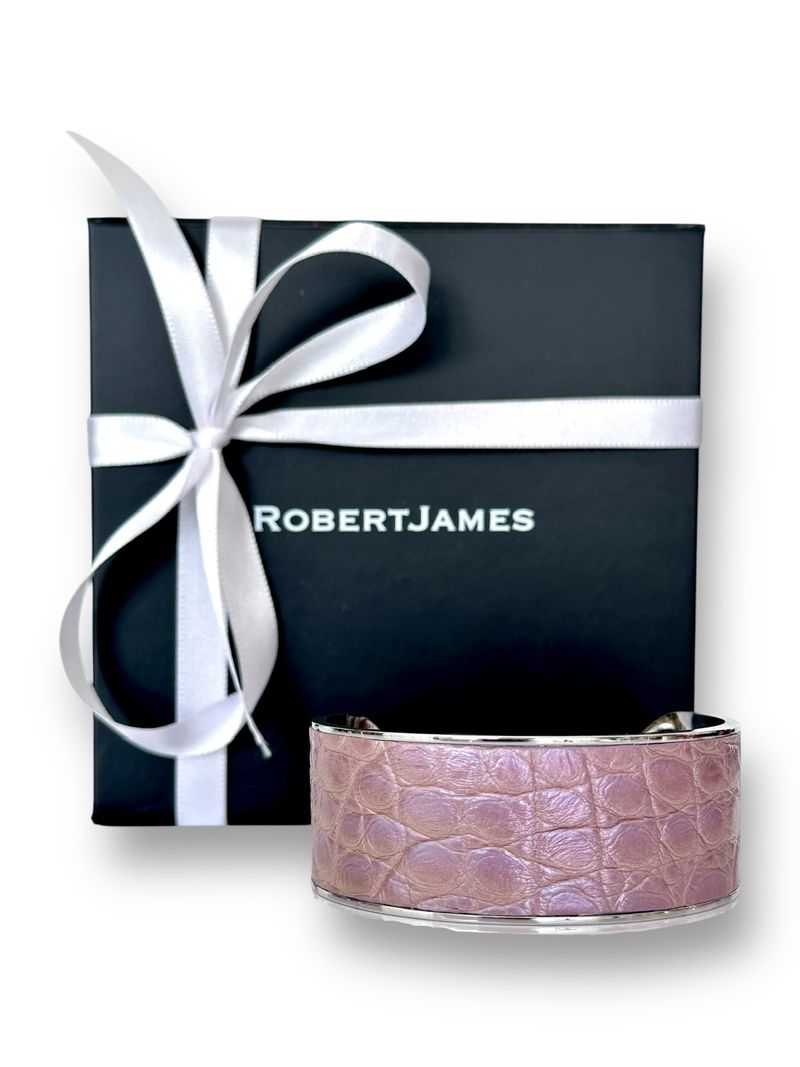 Iridescent Lilac Alligator - Ashley Cuff image 0
