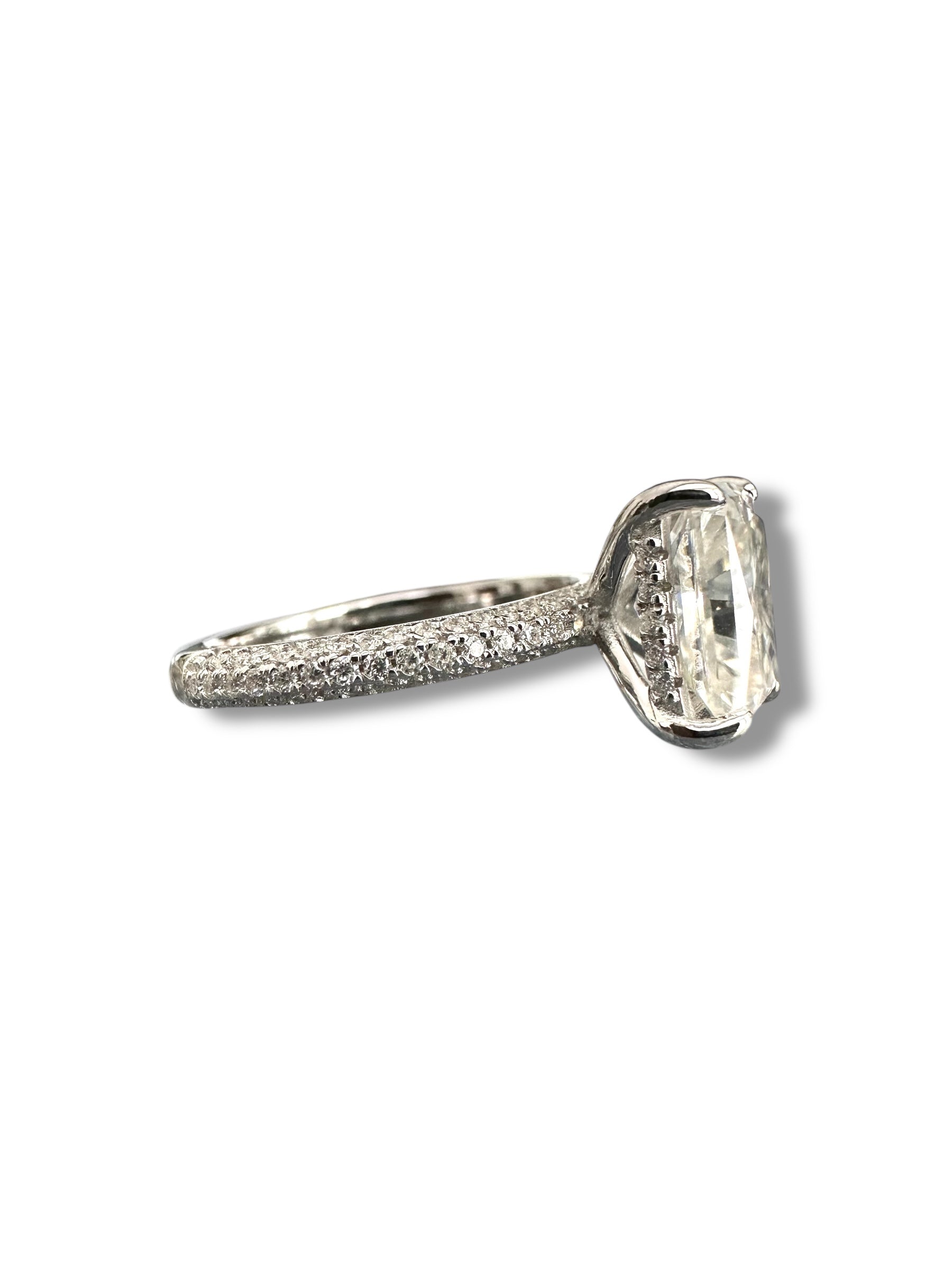 3ct Radiant Cut Moissanite Ring image 2
