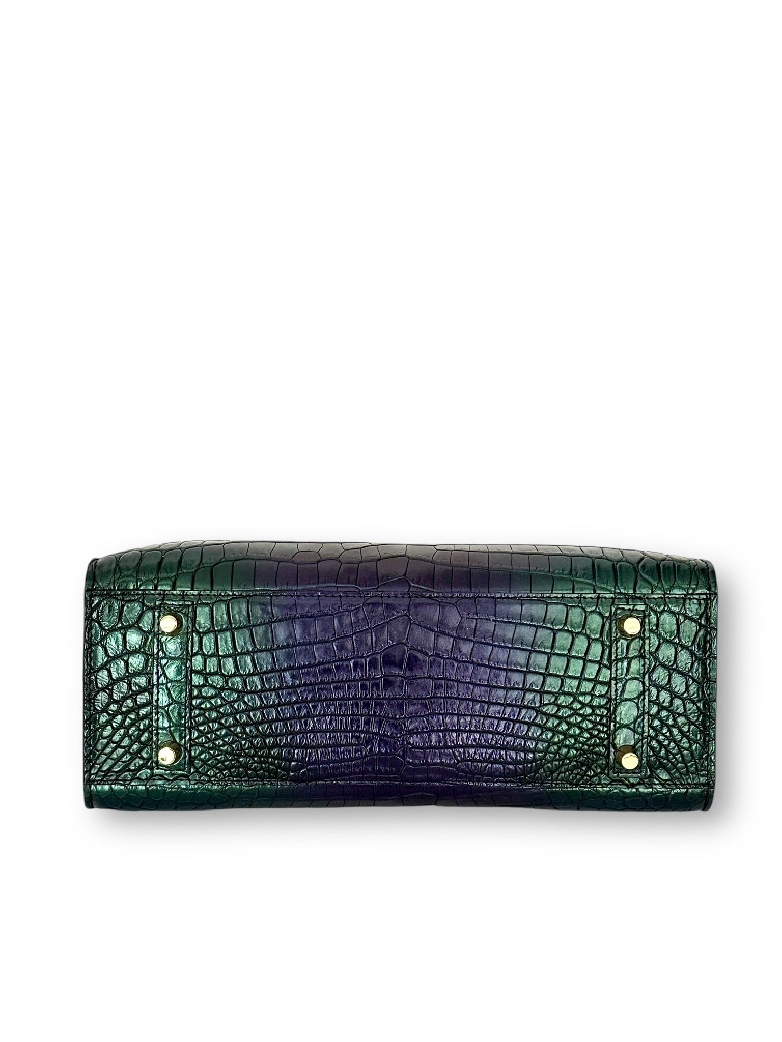 Metallic Green and Purple Alligator - Wrenley Tote image 3
