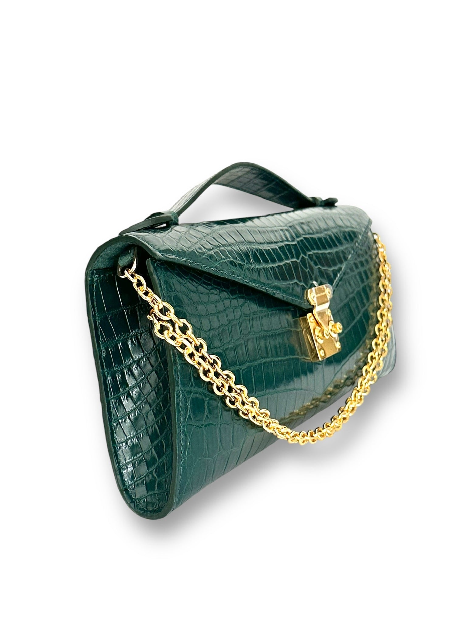 Rich Emerald Niloticus Crocodile - Minnie Pochette image 1