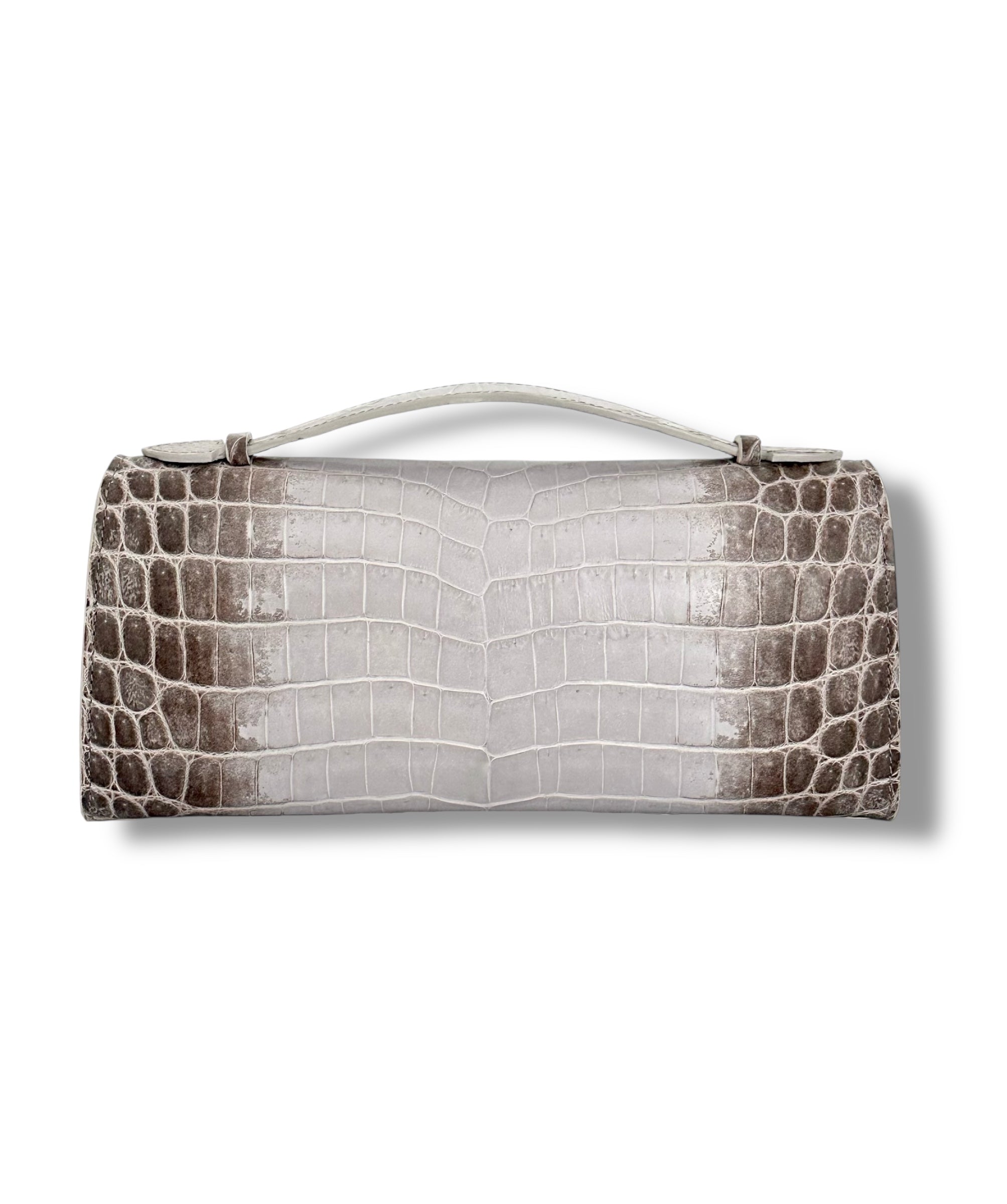 Soft Grey/Blue Sierra Niloticus Crocodile - The Minnie Pochette image 2