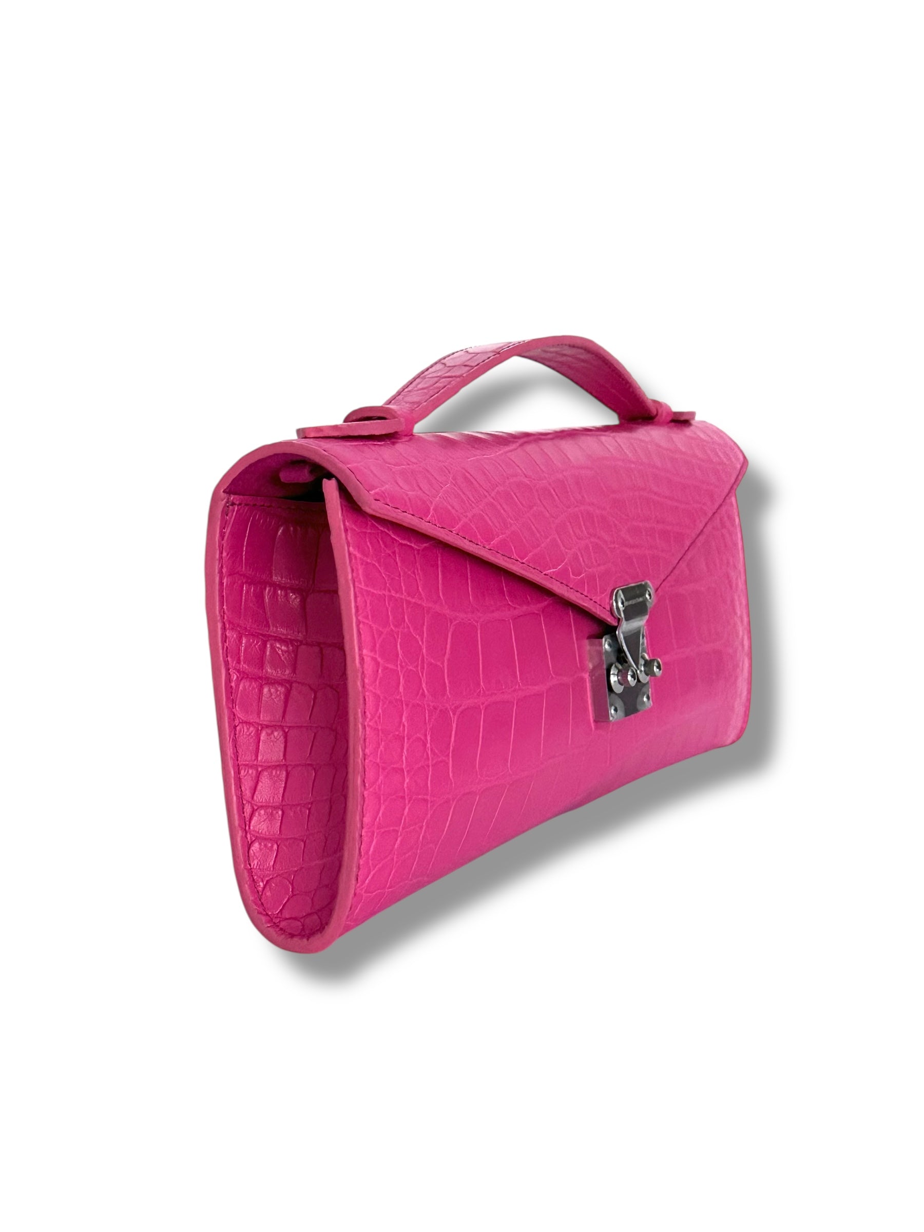 Hot Pink/Fuchsia Alligator - The Minnie Pochette image 1