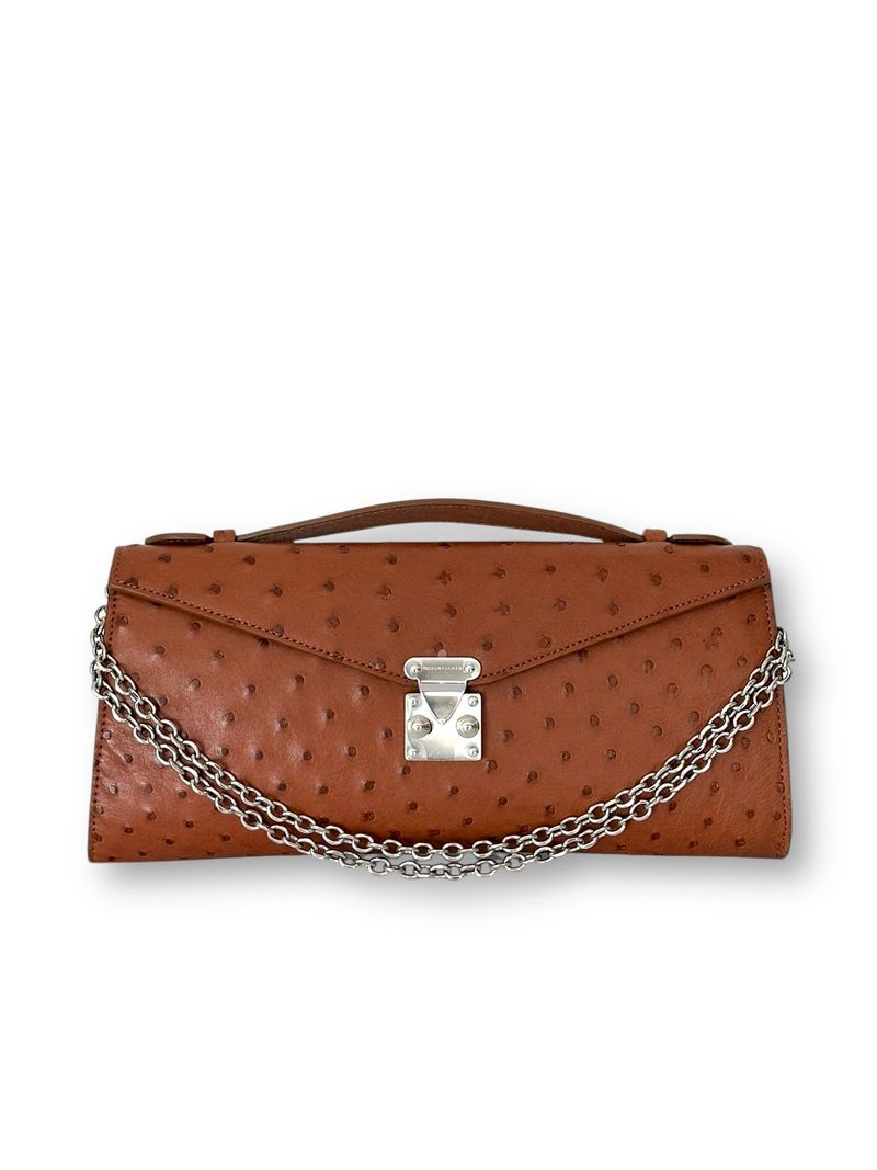 Cognac Ostrich - Minnie Pochette image 0