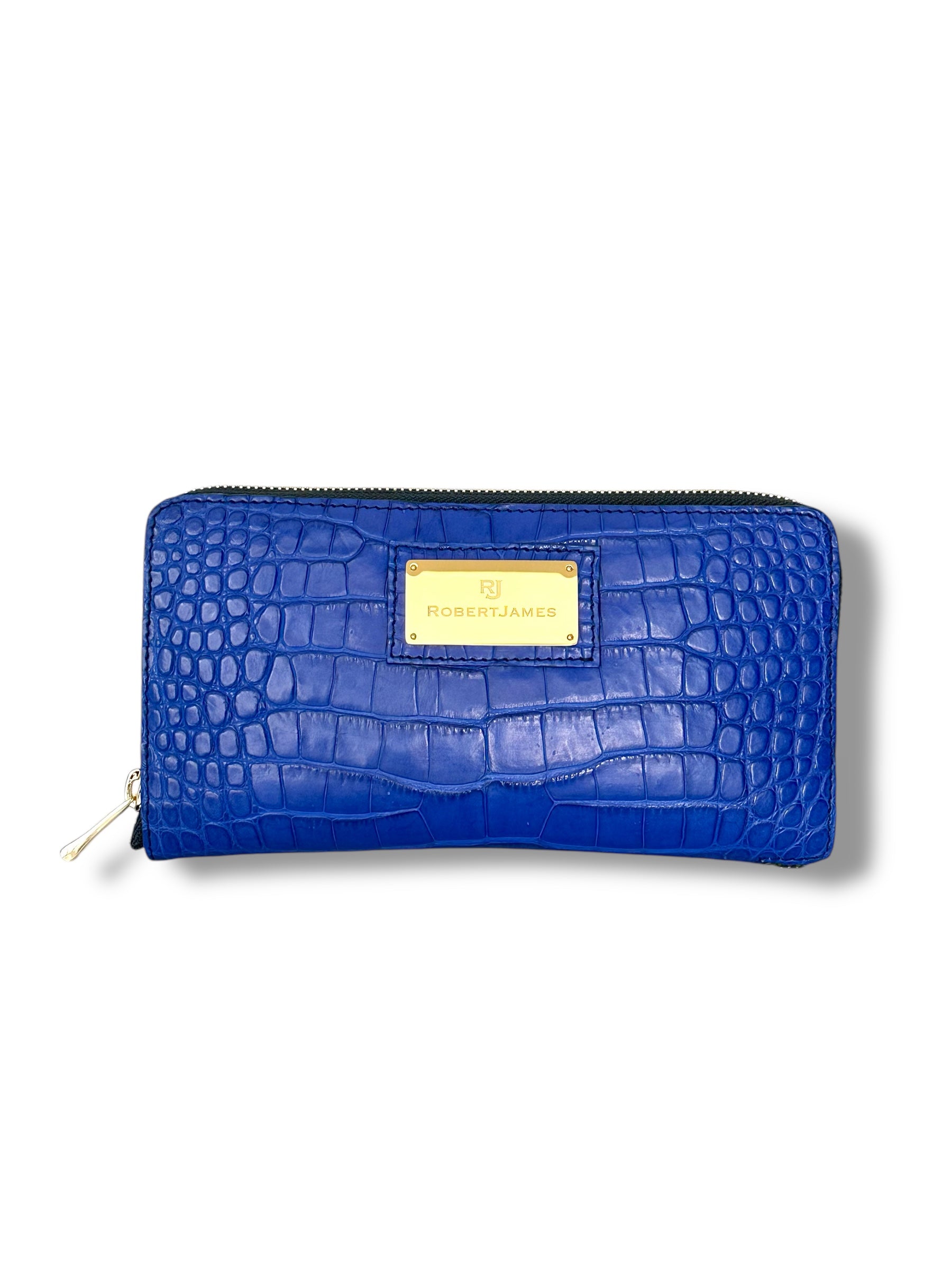 Electric Blue Alligator - RobertJames Zip Around Wallet image 0