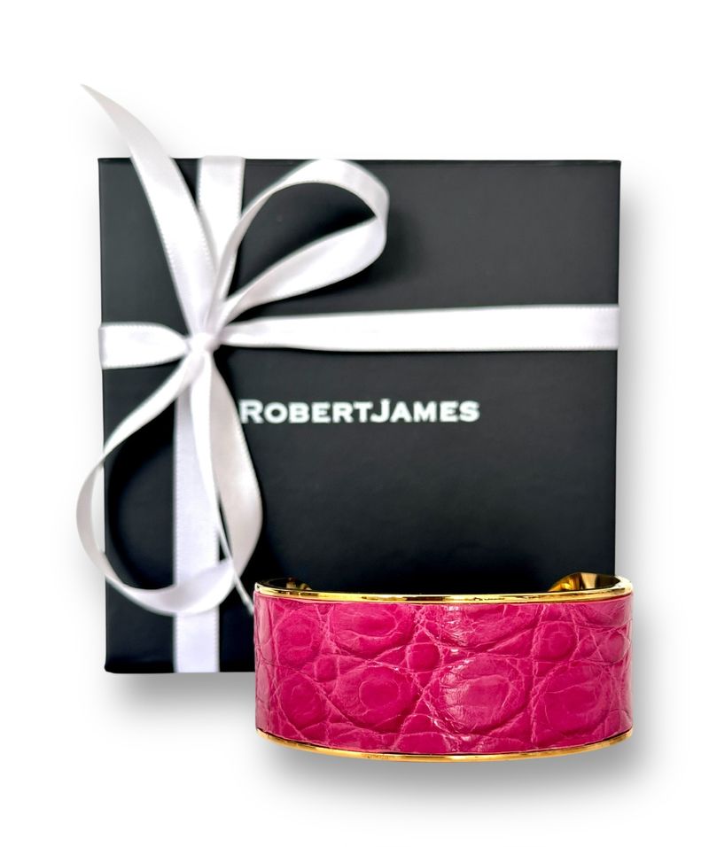 Hot Pink Alligator - Ashley Cuff image 0