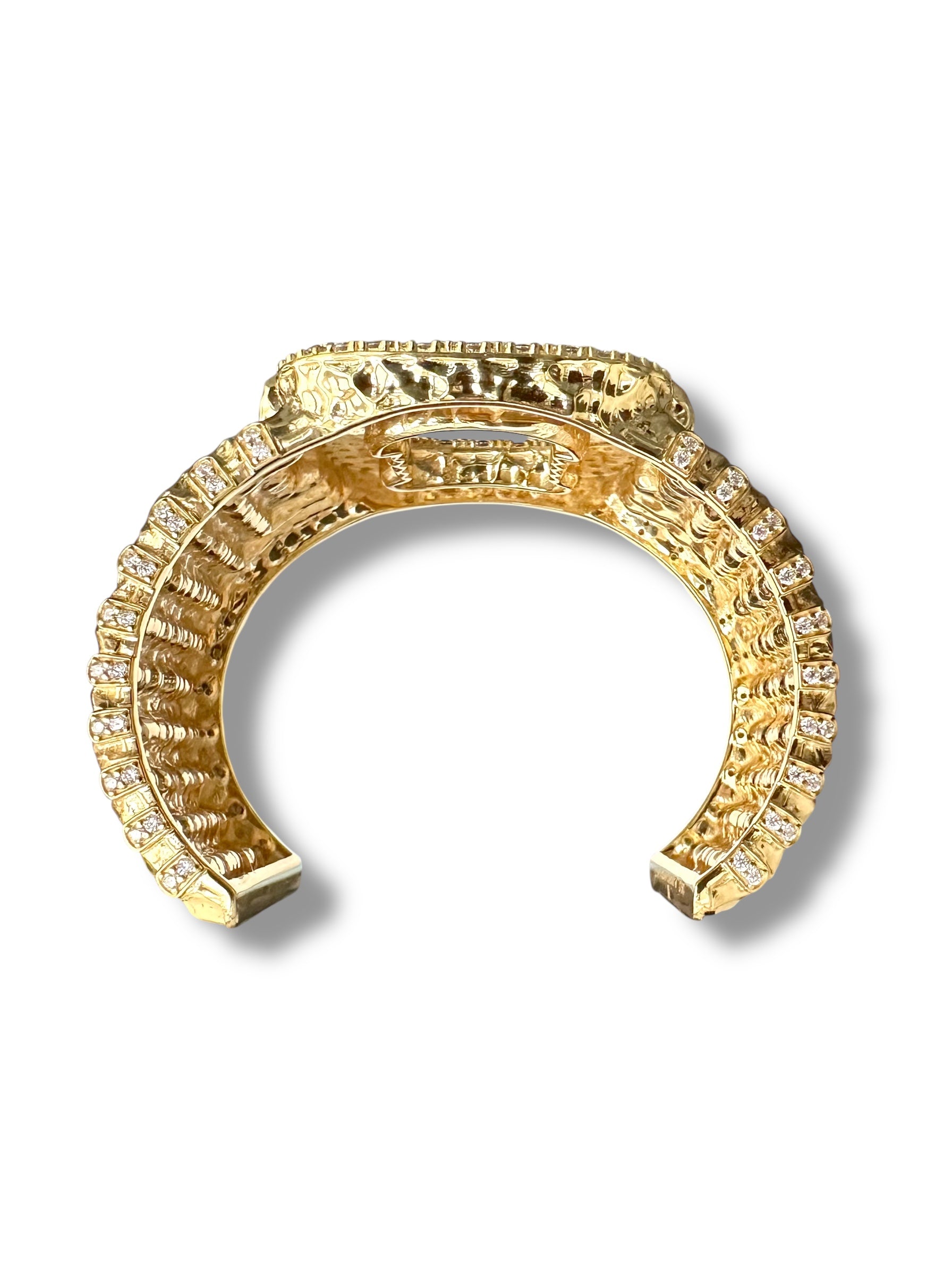 Gorgeous Cuff/Bangle Bracelet featuring 6.96ct of Gleaming Moissanite  image 6