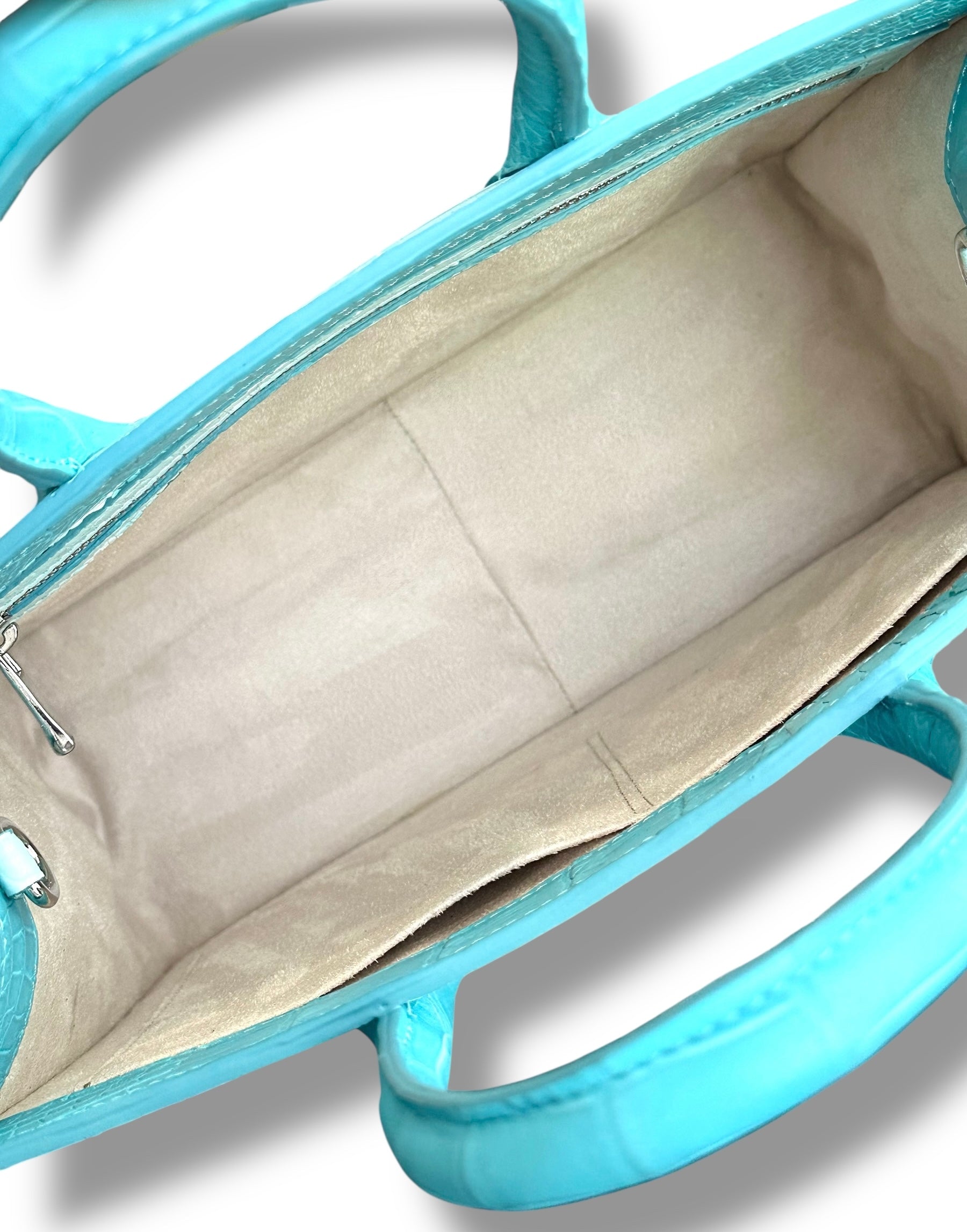Ocean Blue Ombré Niloticus Crocodile - The Classic Tote image 4