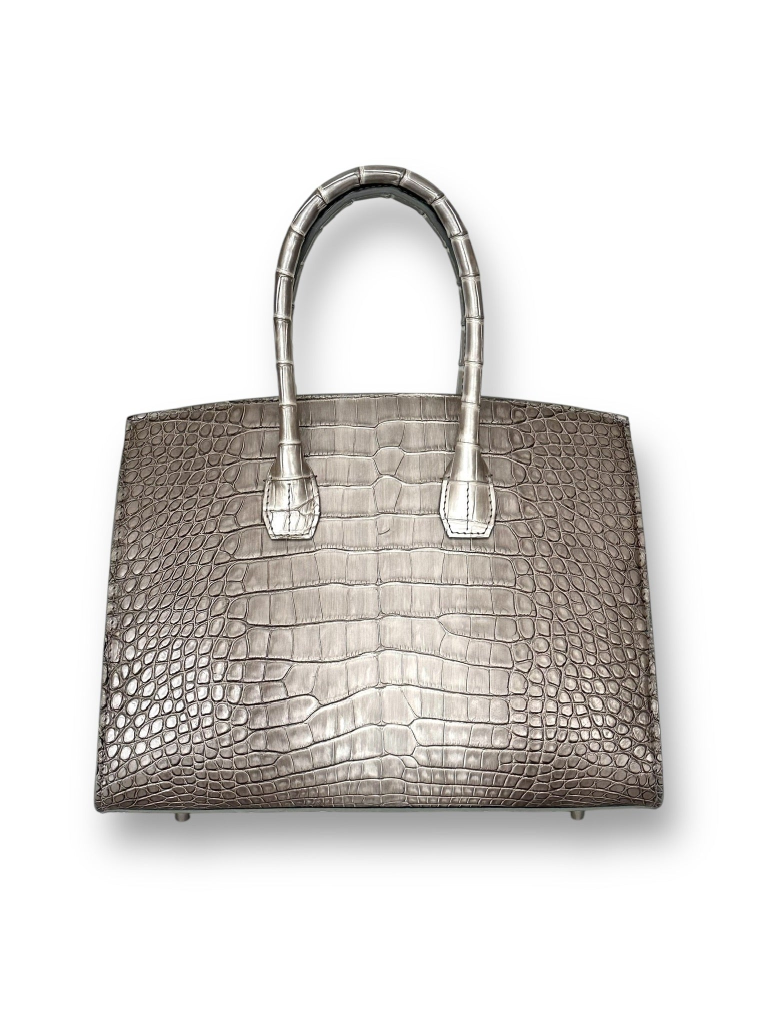 Metallic Steel Ombre Alligator - Wrenley Tote image 2