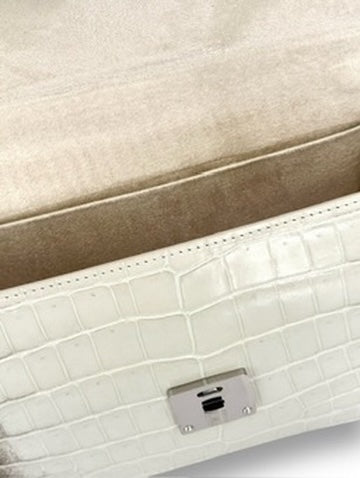 Soft Taupe Himalayan Niloticus Crocodile - Hadley Flap image 3