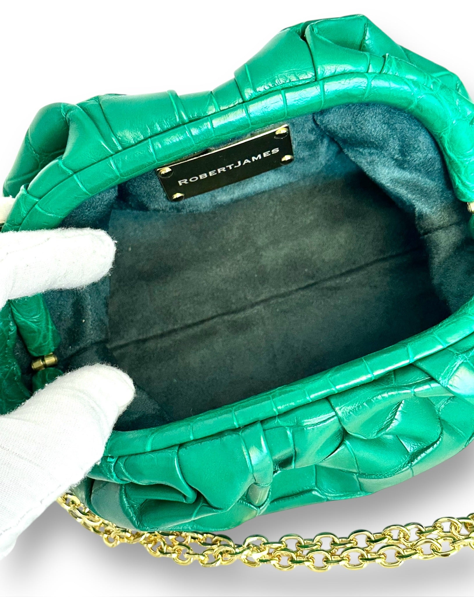 Emerald Alligator - Mini Birdie Bag image 4
