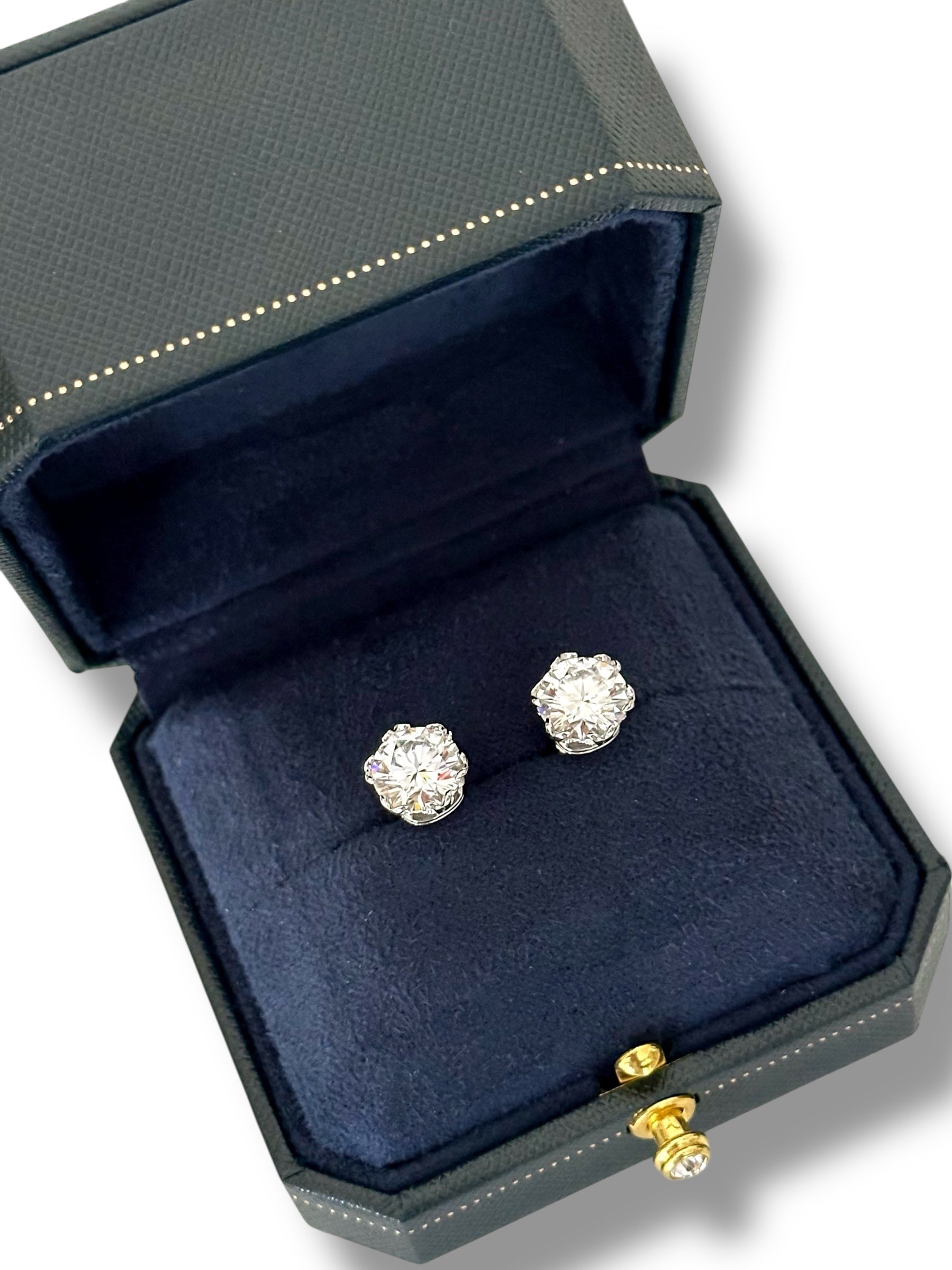6ct Total Weight Moissanite Stud Earrings image 0