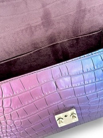 Purple/Blue Ombre Alligator - Hadley Flap image 3