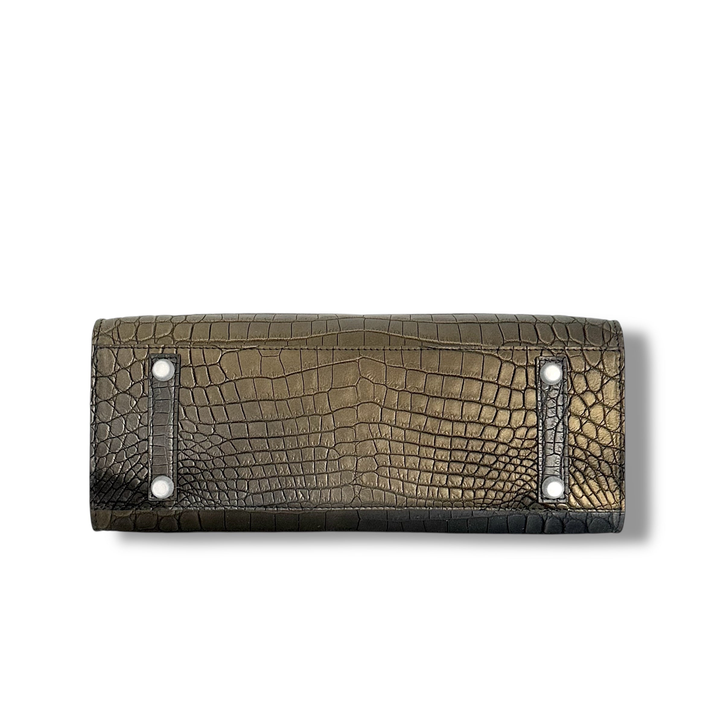 Metallic Bronze and Grey Alligator - The Wrenley Tote image 3