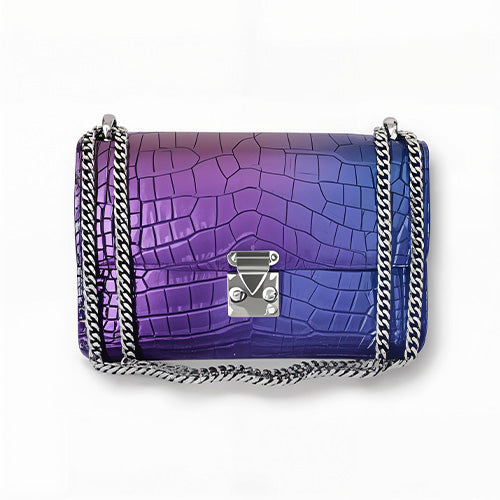 Purple/Blue Ombre Alligator - Hadley Flap image 0