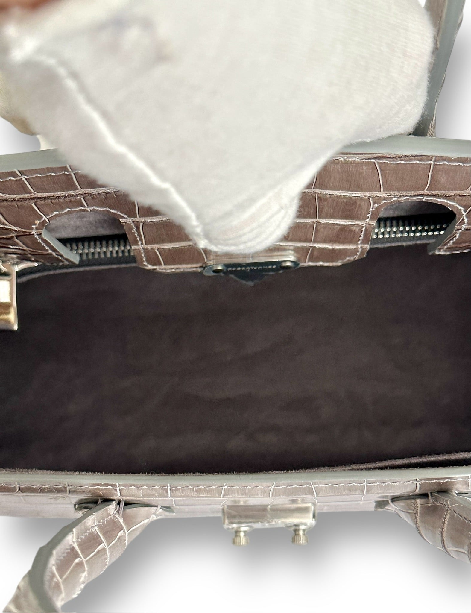 Metallic Steel Ombre Alligator - Wrenley Tote image 4