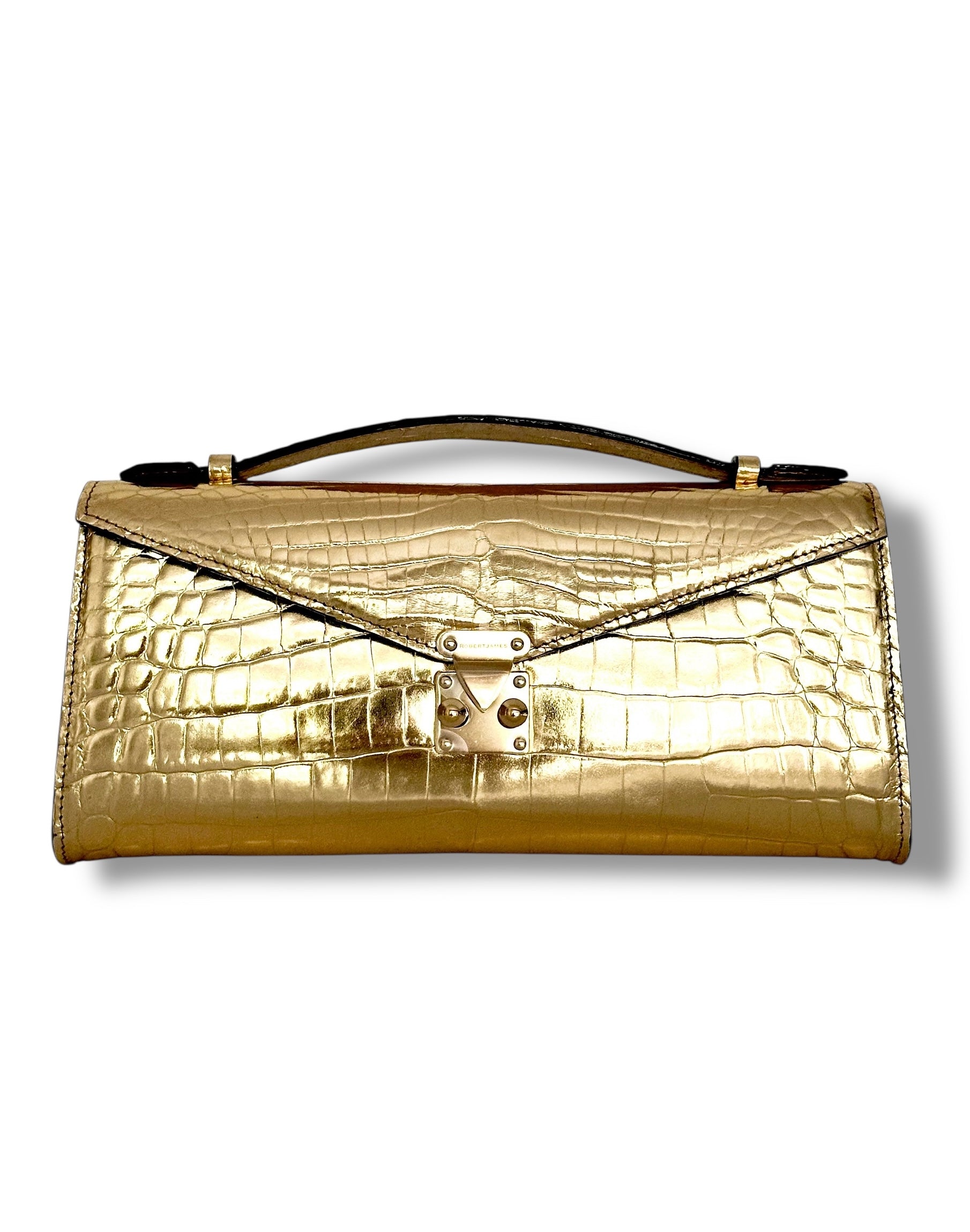 Metallic Gold Alligator - The Minnie Pochette image 0