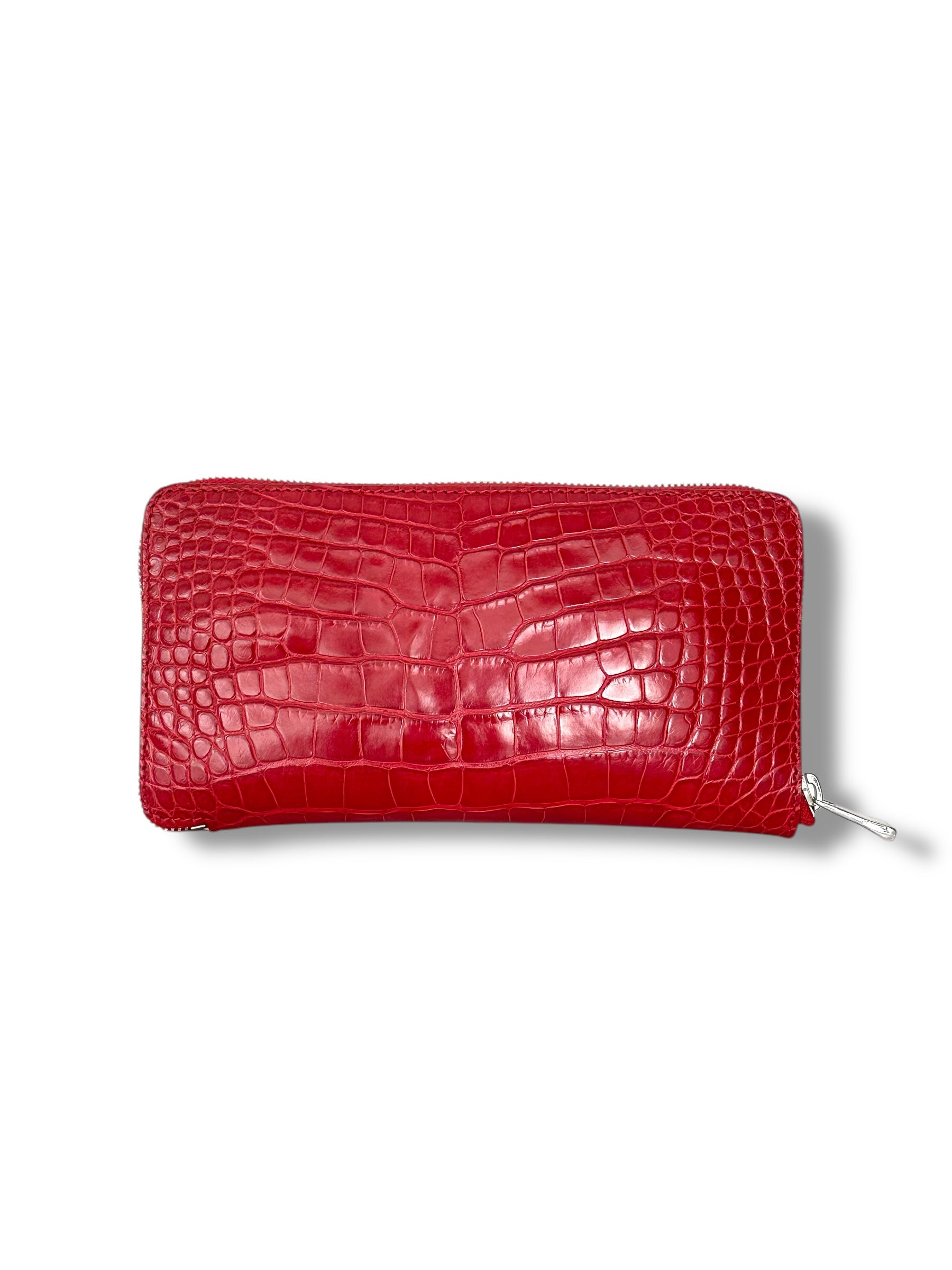 Sexy Red Alligator - RobertJames Zip Around Wallet image 1