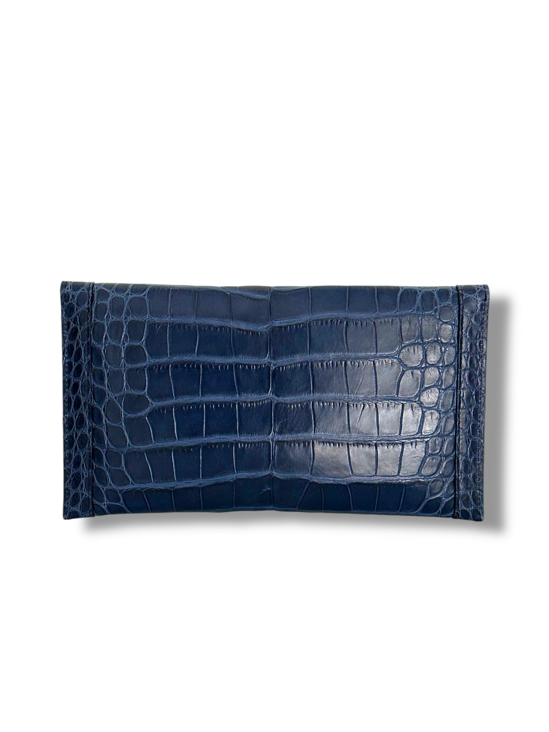 Navy Blue Alligator - The Morgan Clutch (soft sheen) image 2