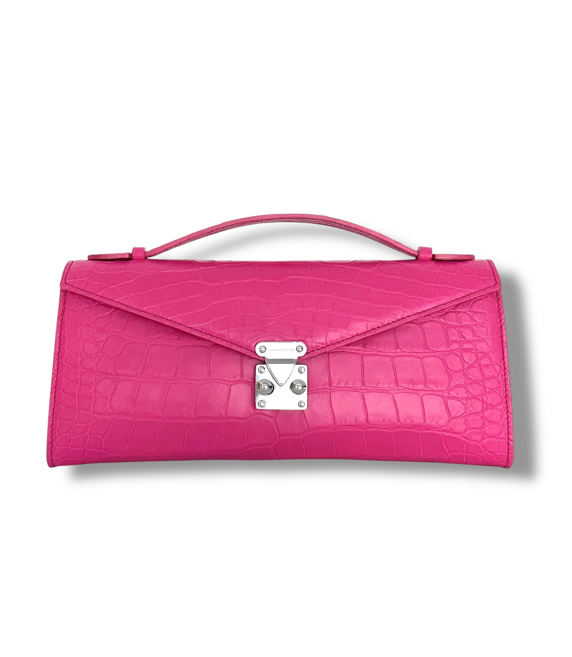 Hot Pink/Fuchsia Alligator - The Minnie Pochette image 0