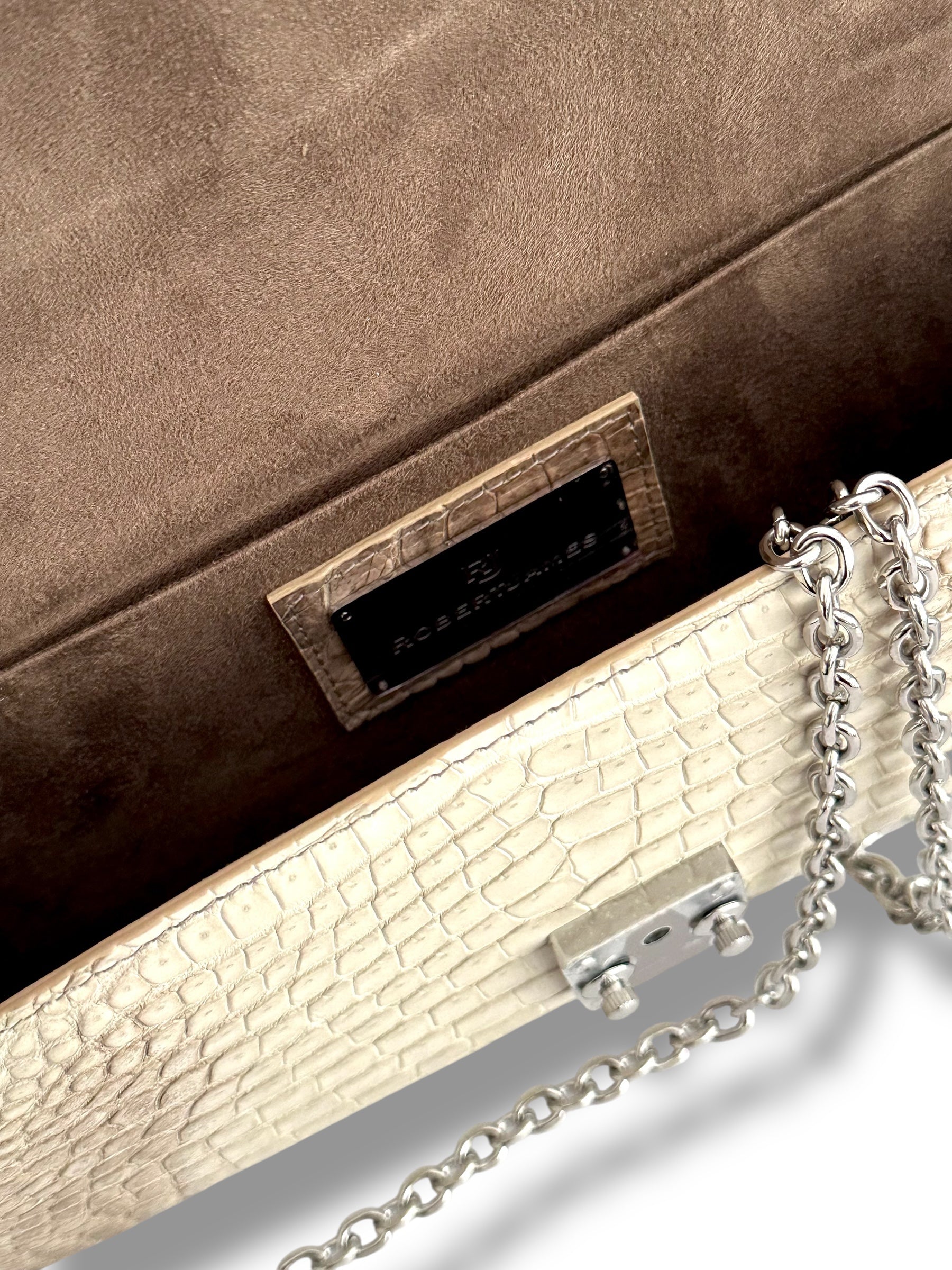 Shades of Taupe Sierra Crocodile - The Minnie Pochette image 3