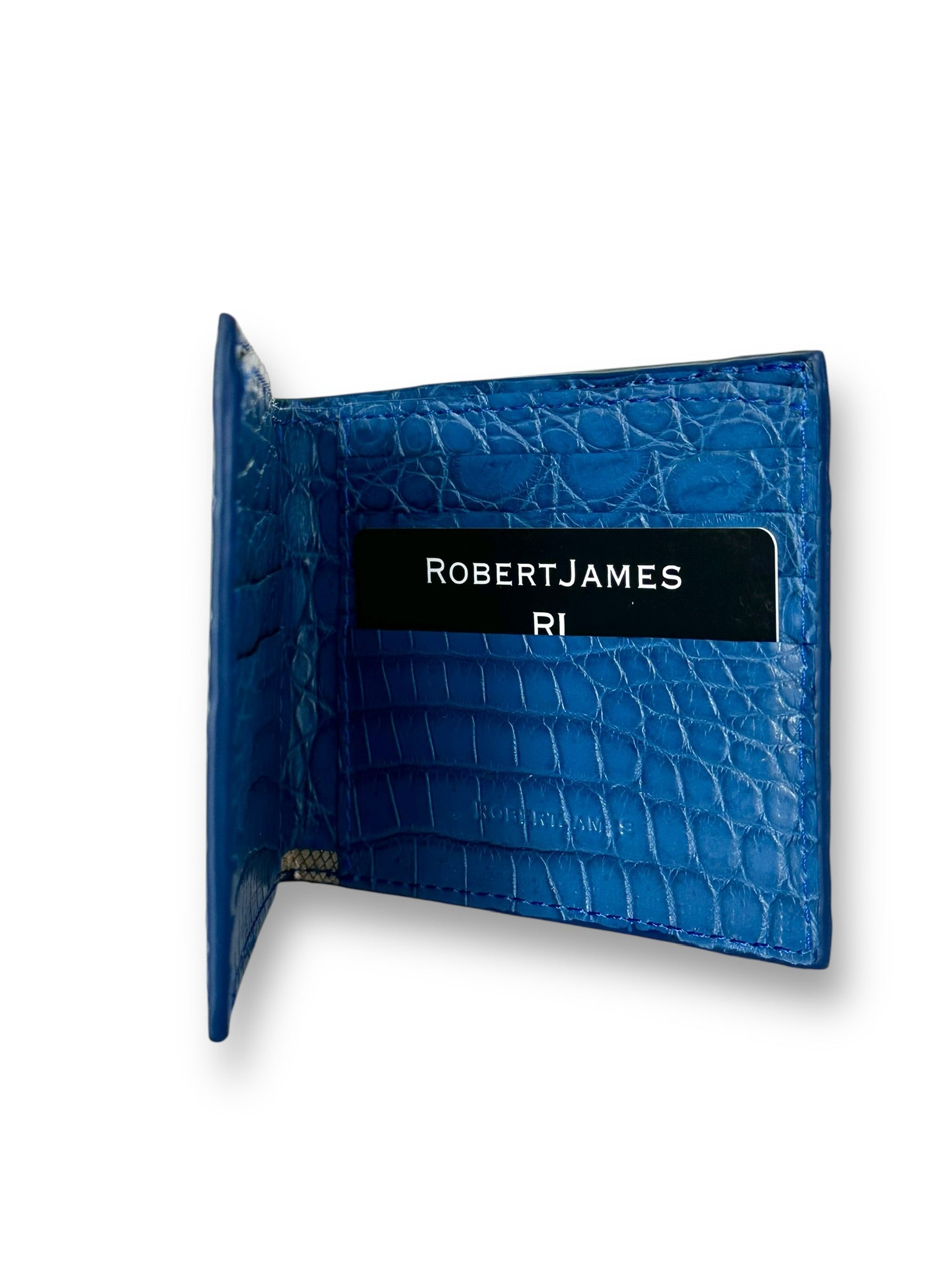 Deep Denim Niloticus Crocodile - Bi-Fold Unisex Wallet image 1