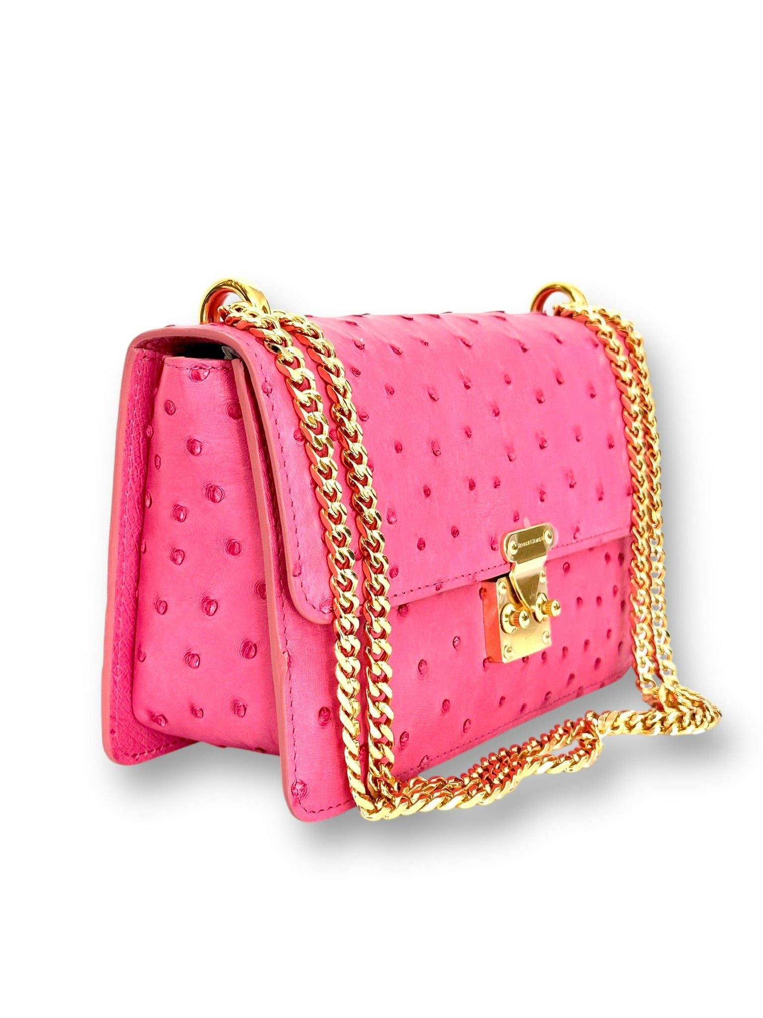 Flamingo Pink Ostrich - Hadley Flap image 1