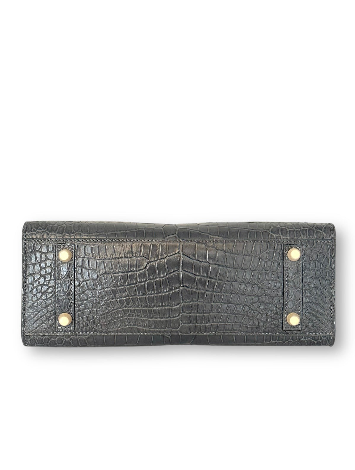 Dark Grey Porosus Crocodile - Wrenley Tote image 3