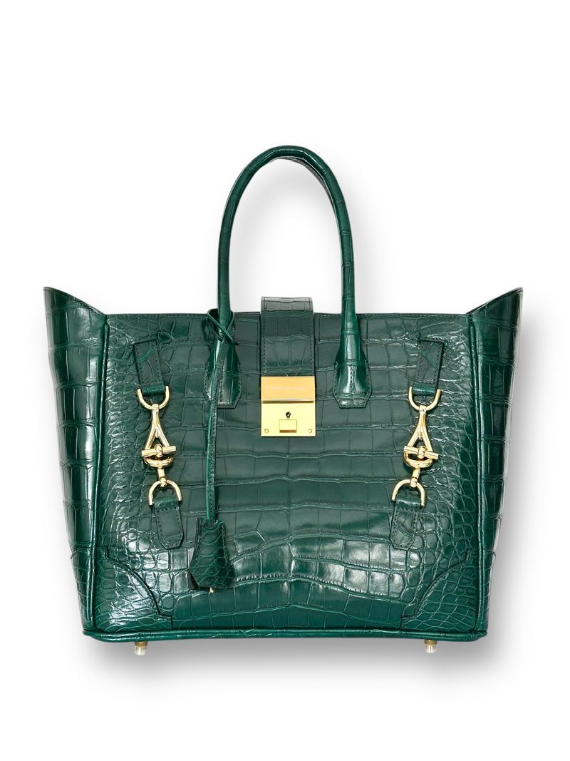 Rich Emerald Alligator - Hutton Tote image 0