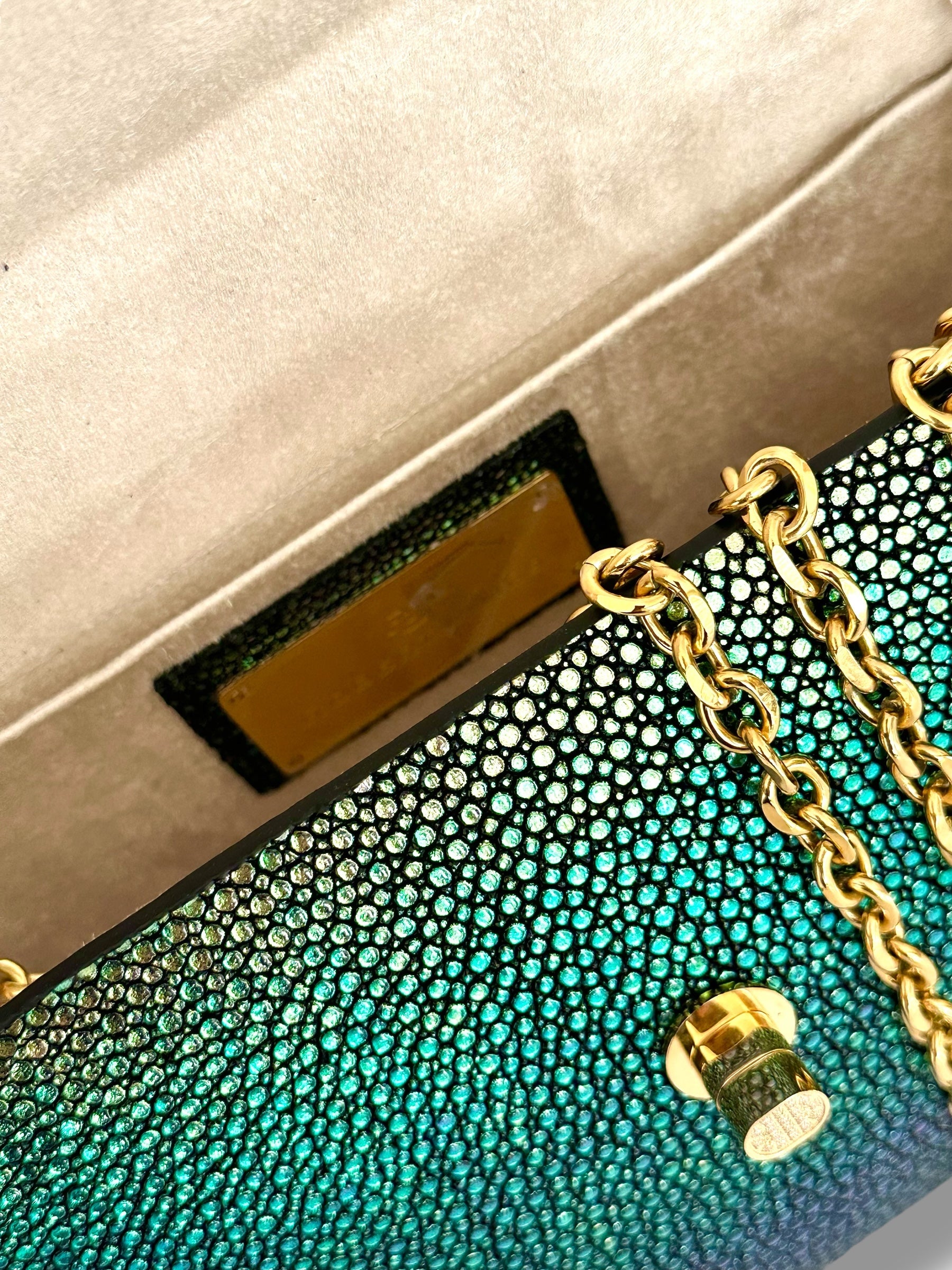 Aurora Jeweled Galuchat - Anka Top Handle image 4