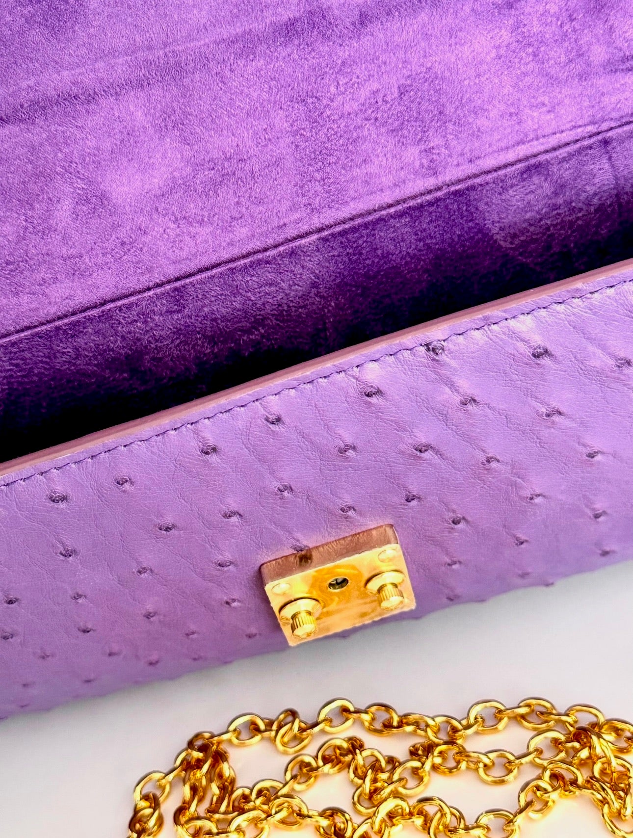 Amethyst Ostrich - Minnie Pochette image 3