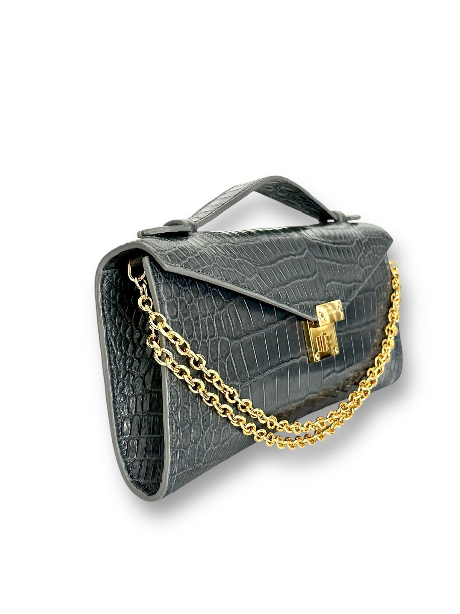 Sexy Grey Porosus Crocodile - Minnie Pochette image 1