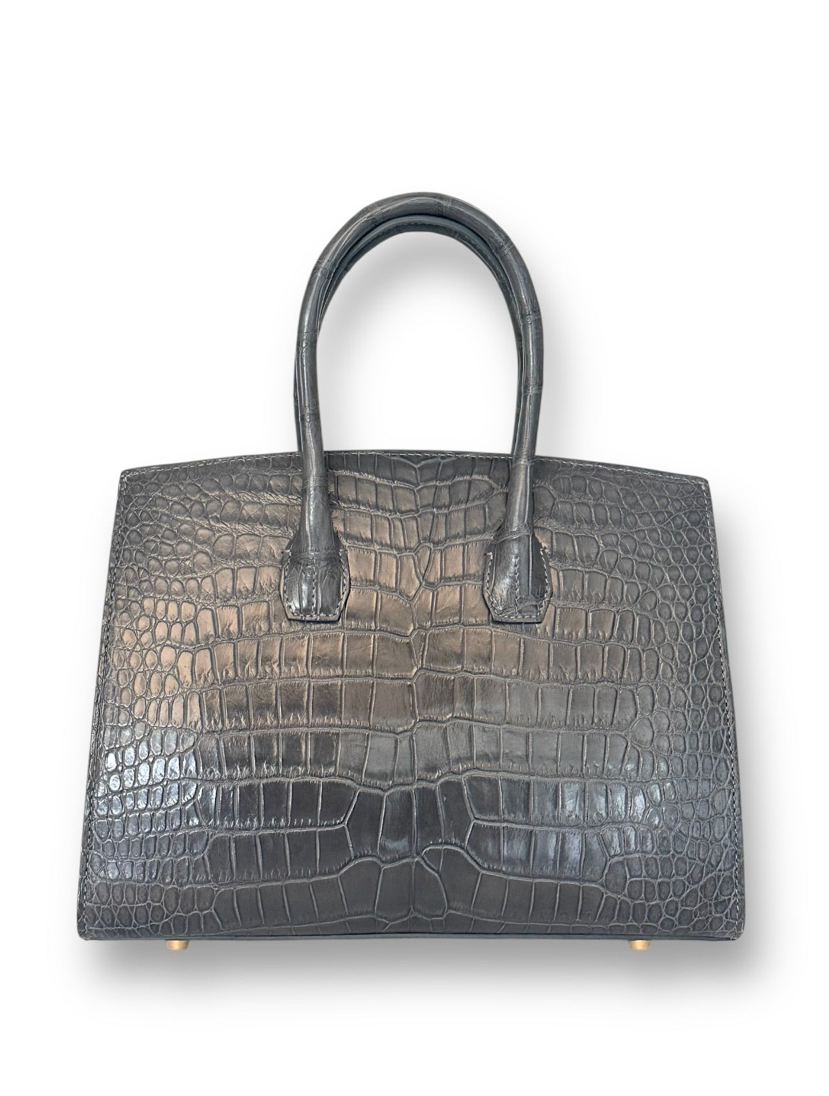 Dark Grey Porosus Crocodile - Wrenley Tote image 2