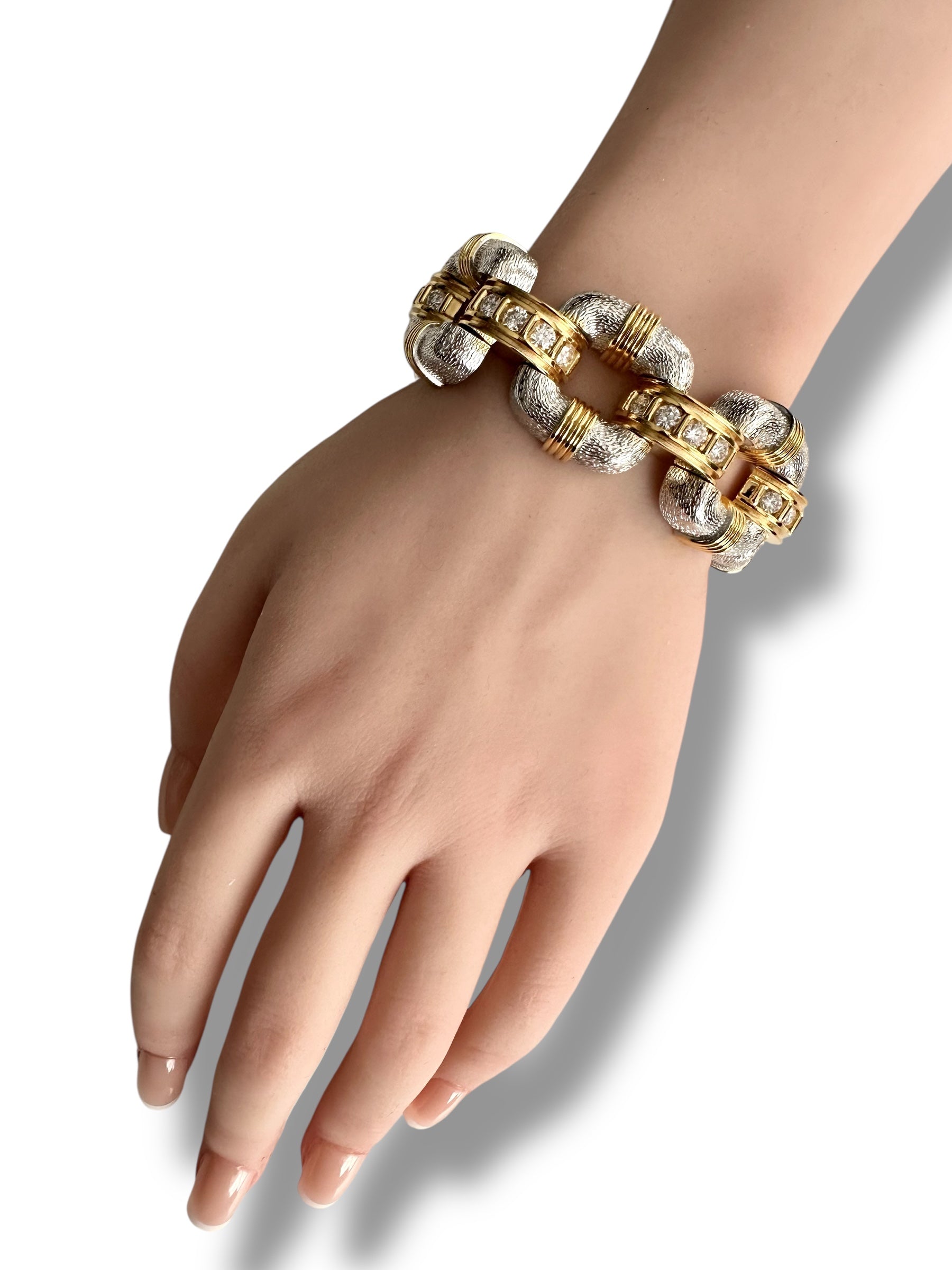 Gorgeous Link Bracelet with 4 carats of Brilliant Moissanite  image 3