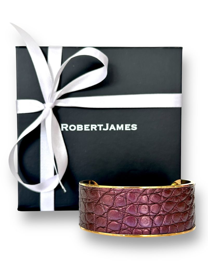 Metallic Plum Alligator - Ashley Cuff image 0
