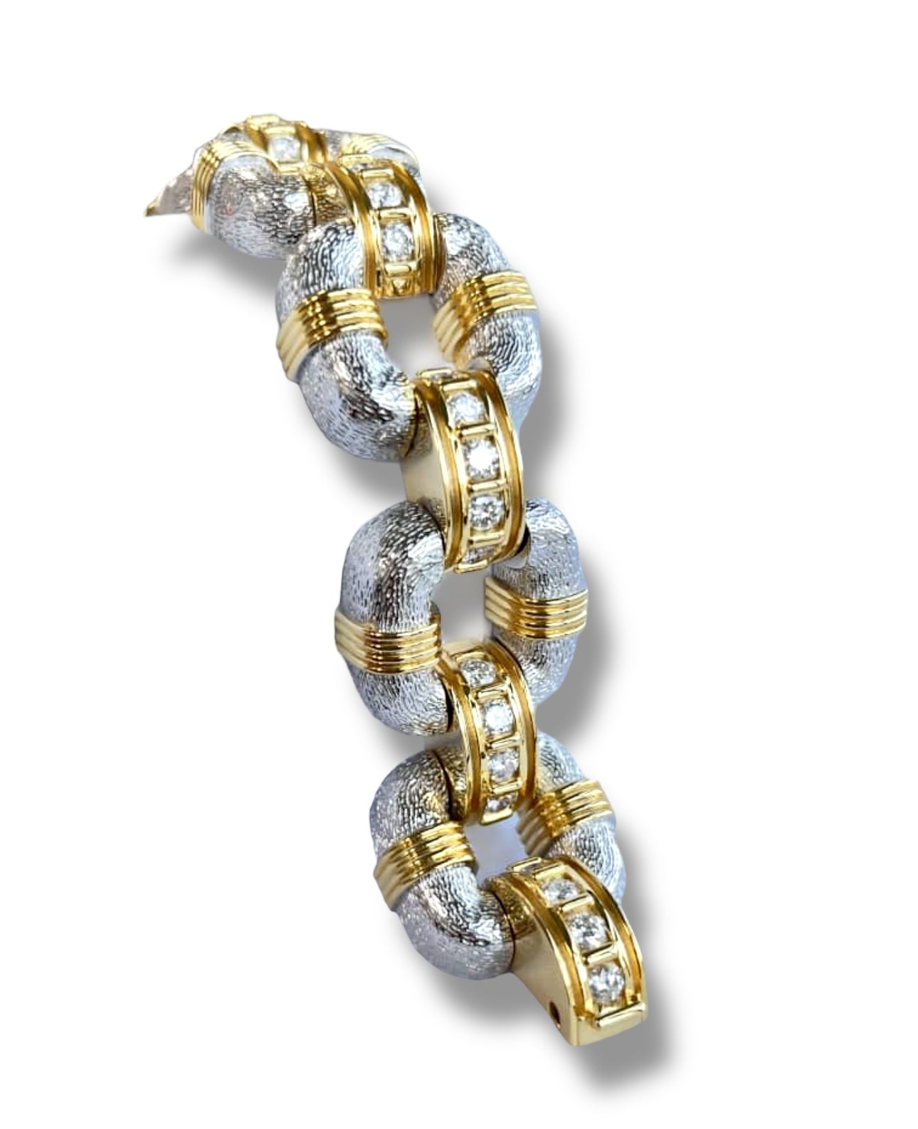 Gorgeous Link Bracelet with 4 carats of Brilliant Moissanite  image 1