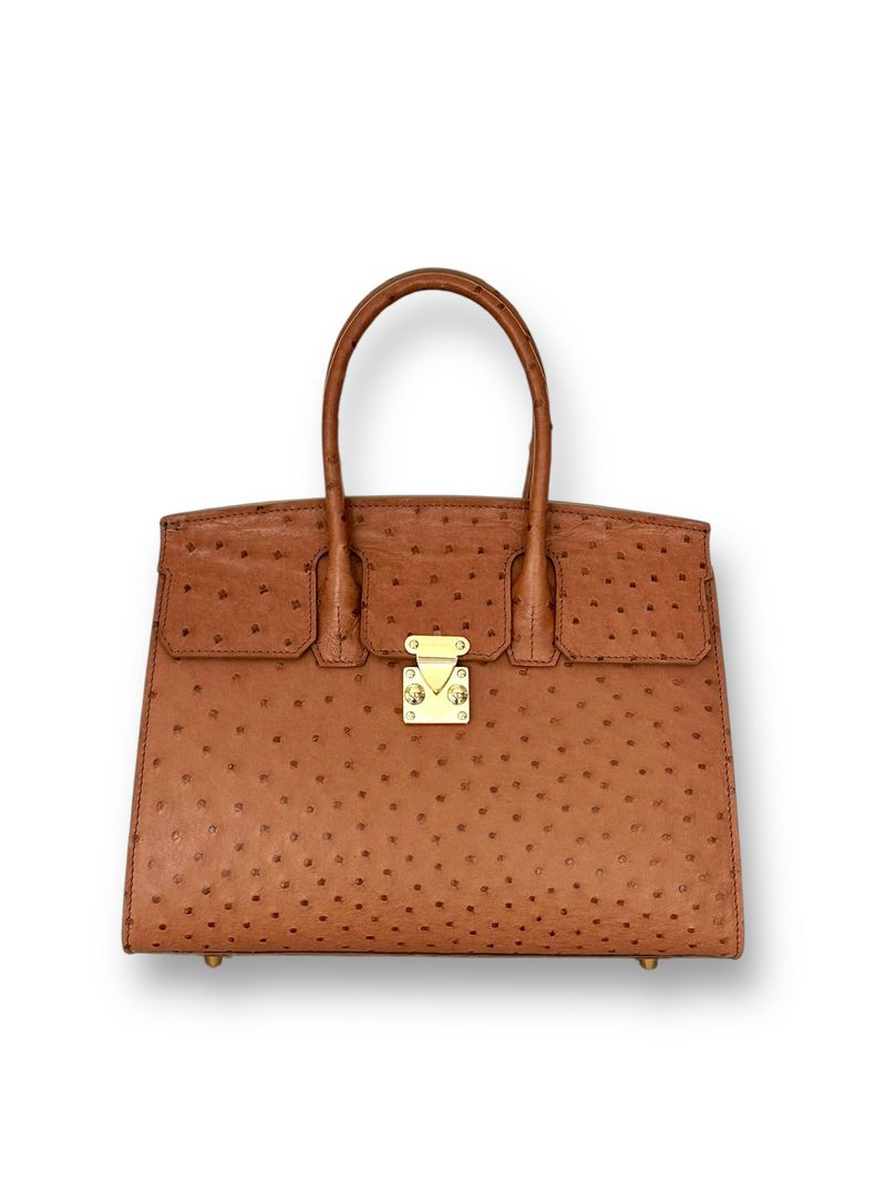 Cognac Ostrich - Wrenley Tote image 0