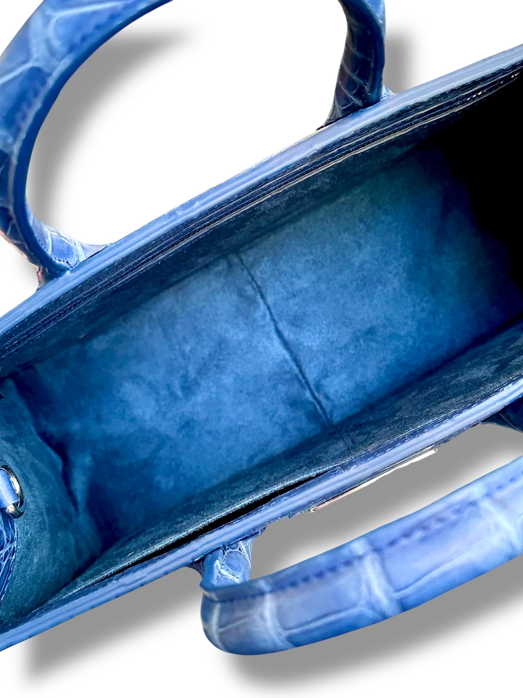 Deep Ocean Blue Alligator - The Classic Tote image 4