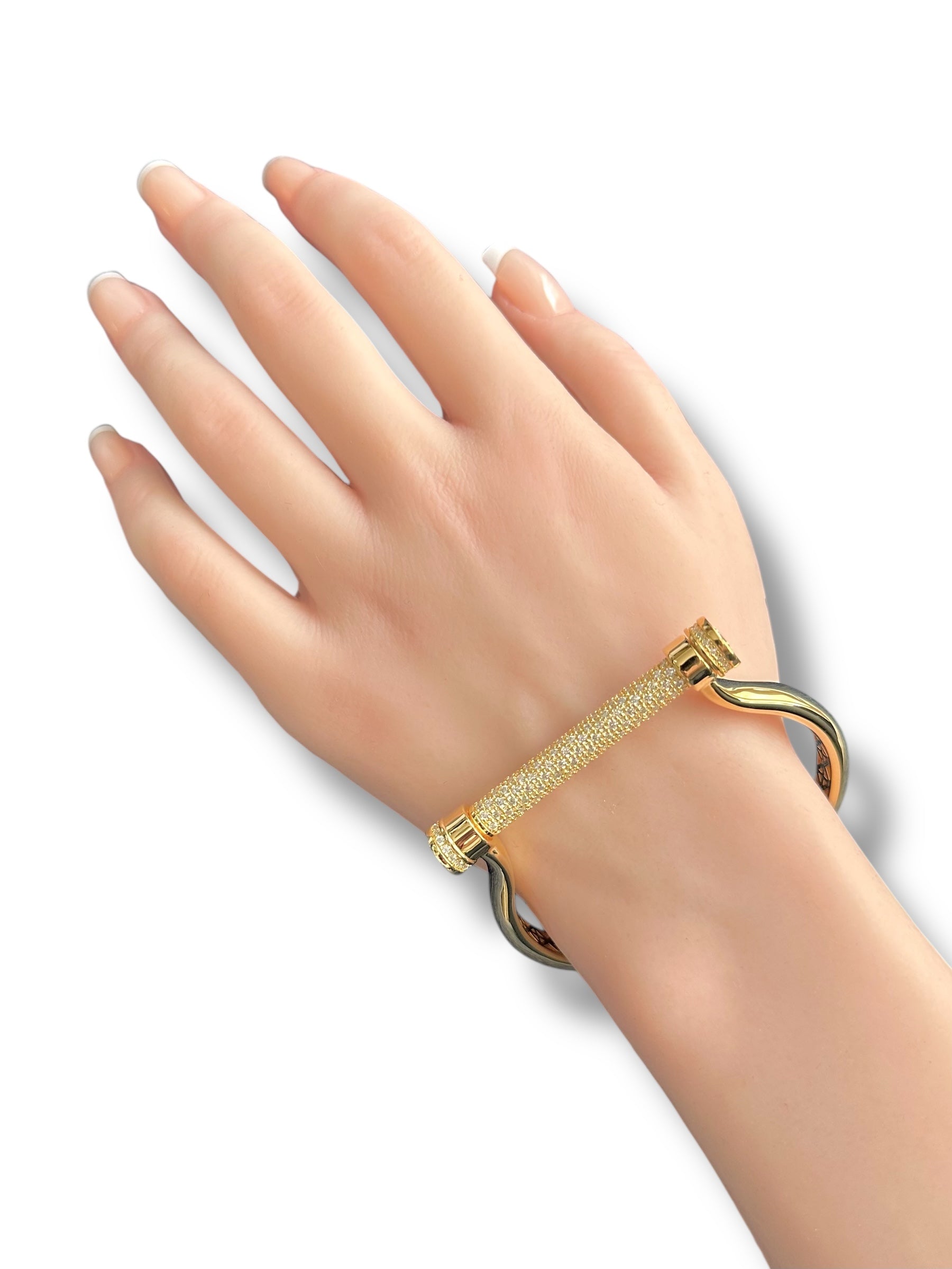 Stunning Bangle with over 8 carats of Gleaming Moissanite image 5