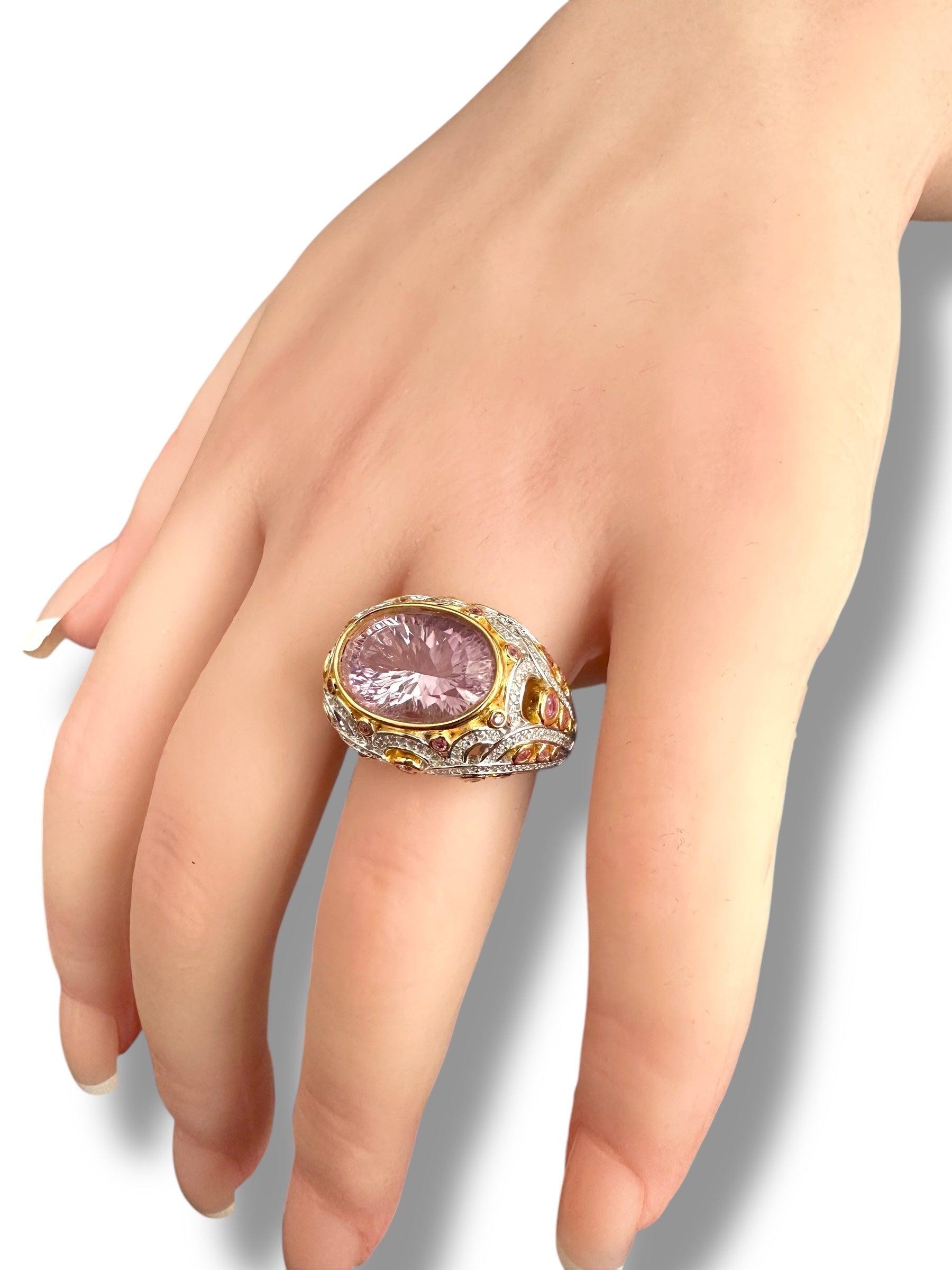 6.65 Oval Shaped Amethyst Ring image 4