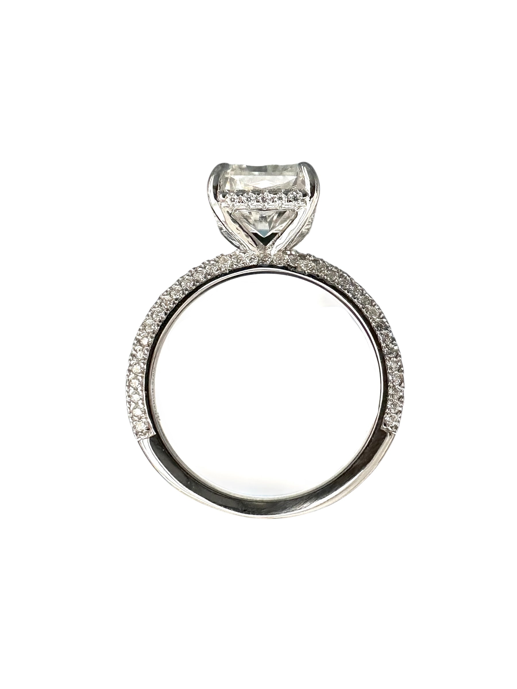 3ct Radiant Cut Moissanite Ring image 4