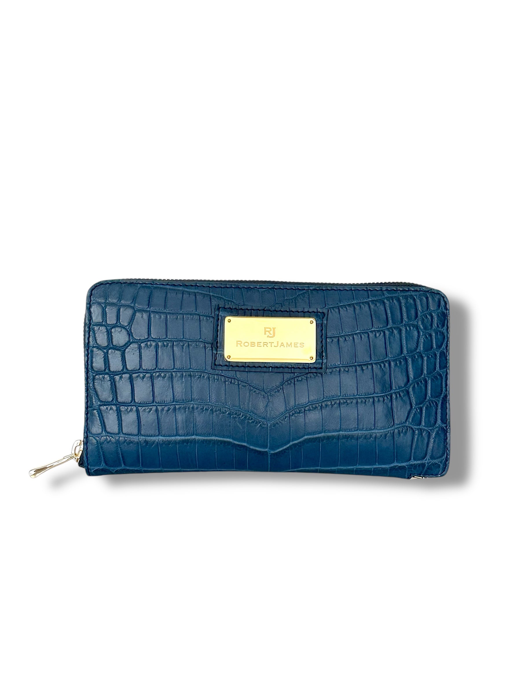 Deep Ocean Niloticus Crocodile - RobertJames Zip Around Wallet image 0