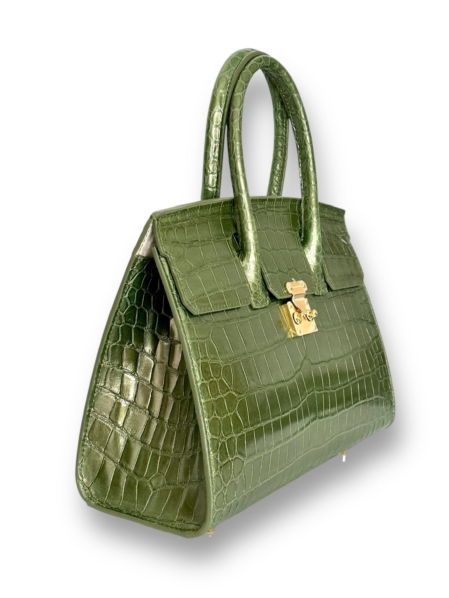Metallic Celadon Alligator - Wrenley Tote image 1