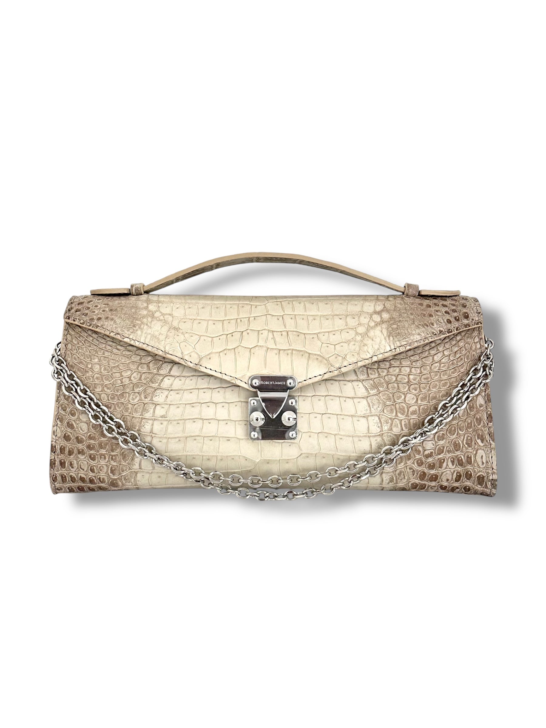 Shades of Taupe Sierra Crocodile - The Minnie Pochette image 0