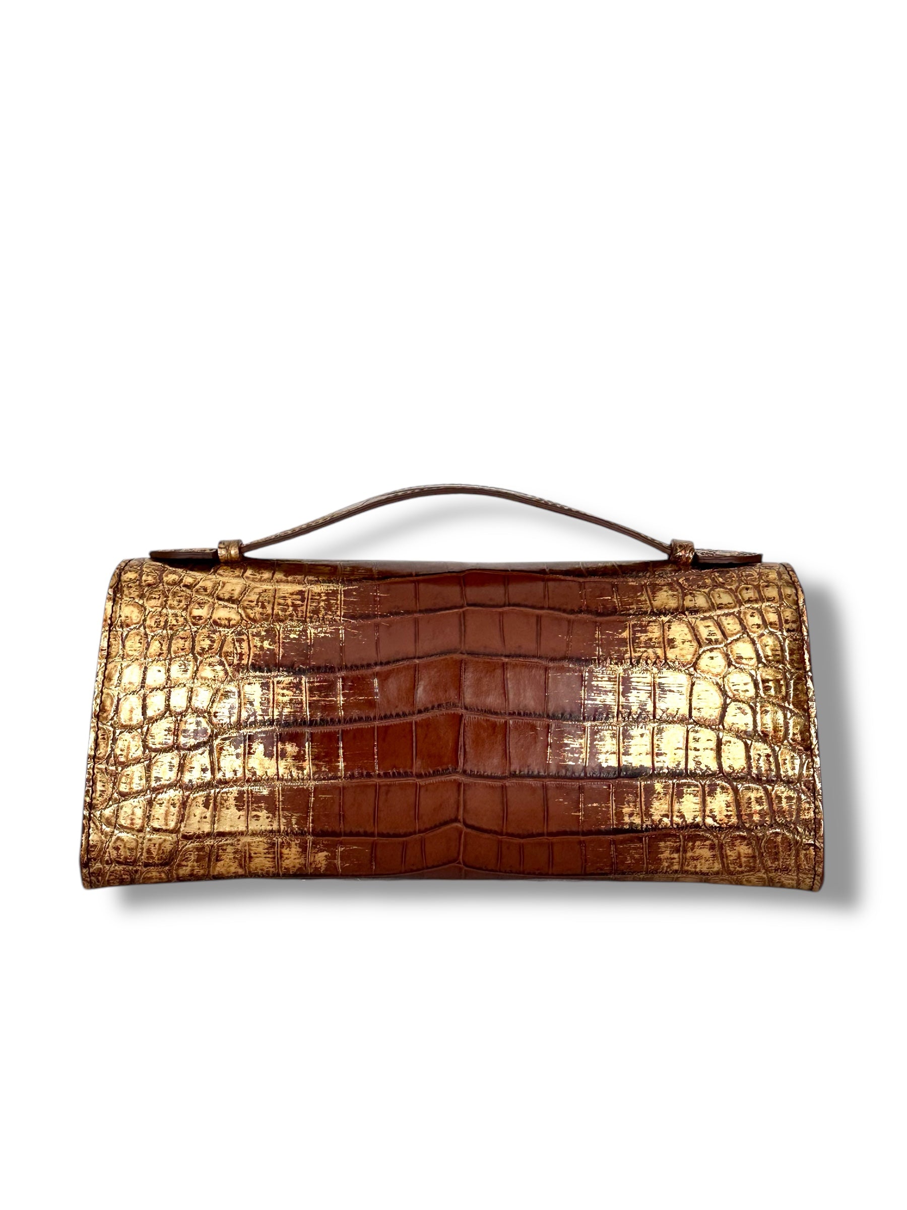 Cognac with Metallic Gold Accents - Minnie Pochette image 2